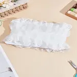 1M 3-Layer Pleated Chiffon Flower Lace Trim