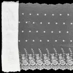 3 Yards Polyester Embroidery Flower Mesh Fabric