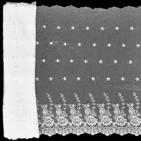 3 Yards Polyester Embroidery Flower Mesh Fabric