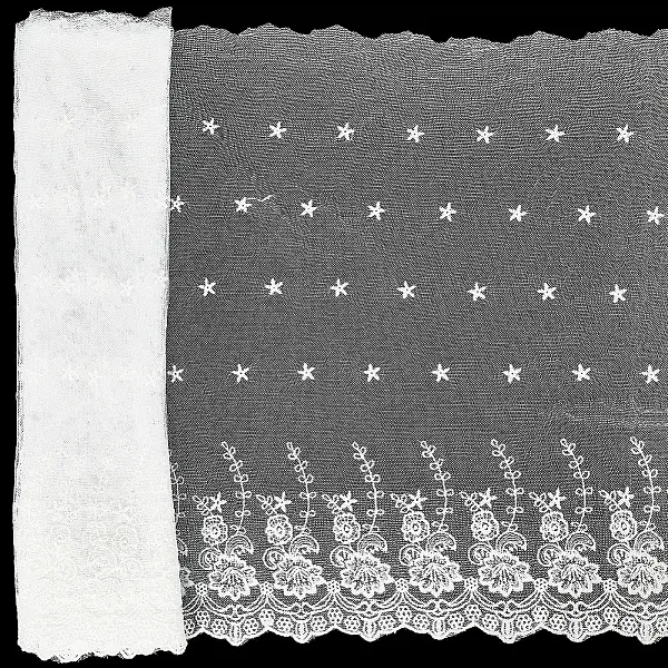 3 Yards Polyester Embroidery Flower Mesh Fabric