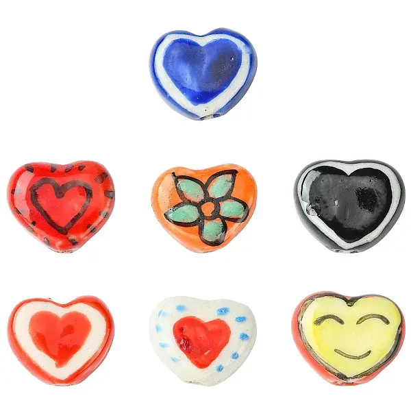 8Pcs Handmade Porcelain Beads