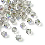 20Pcs Transparent Electroplate Glass Beads