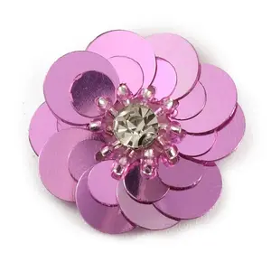 Flower Shape PVC Sequin/Paillette Beading Appliques
