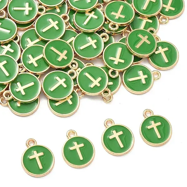60Pcs Alloy Enamel Pendants