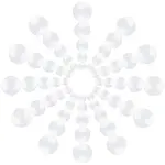 100Pcs 5 Styles Transparent Glass Cabochons