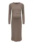 Only Maternity Šaty 'OLMDandra'  čokoládová