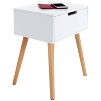 Ondega NOČNÍ STOLEK, borovice, přírodní barvy, bílá, 40/52/30 cm
