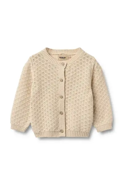 Dětský bavlněný kardigan Wheat