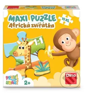 První hraní: Africká zvířátka 15 maxi puzzle - puzzle z kategorie Maxi dílky