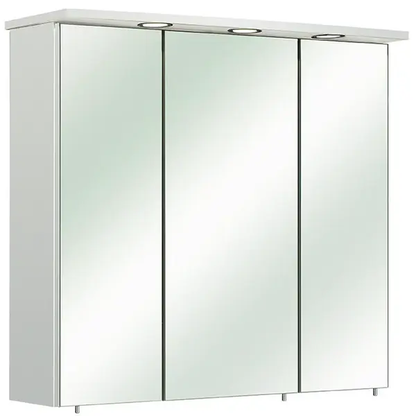 Xora ZRCADLOVÁ SKŘÍŇKA, bílá, 75/72/20 cm