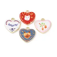 Double Face Printed Alloy Pendants