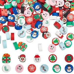 220pcs 11 styles Handmade Polymer Clay Beads