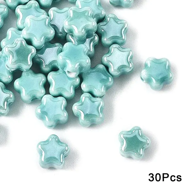 30Pcs Handmade Porcelain Bead