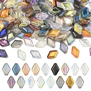 170Pcs 17 Colors Electroplate Glass Beads