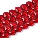 Baking Paint Transparent Glass Beads Strands