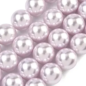 Electroplated Shell Pearl Beads Strands