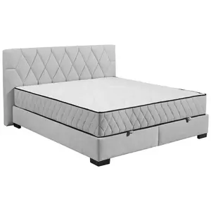 MID.YOU AMERICKÁ POSTEL, 180/200 cm, světle šedá