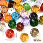 30Pcs Transparent K9 Glass Beads