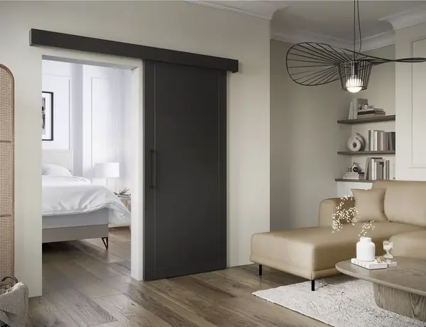 Posuvné dveře Charlise Dveře: Černá, Varianta: S tichým dojezdem