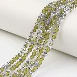 Electroplate Transparent Glass Beads Strands