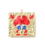 Brass Micro Pave Cubic Zirconia Enamel Pendants