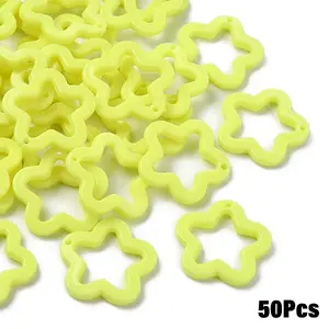 50Pcs Opaque Acrylic Pendants