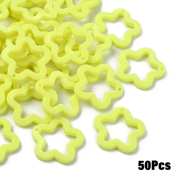 50Pcs Opaque Acrylic Pendants