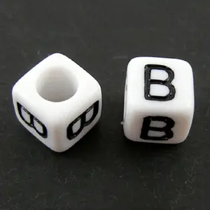 Letter Acrylic European Large Hole Beads