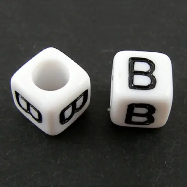 Letter Acrylic European Beads