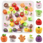 36Pcs 9 Styles Resin Vegetable Figurines Ornament