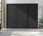 Šatní skříň Frama Barva korpusu: Černá, Rozměry: 255 cm, Dveře: Černá