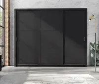 Šatní skříň Frama Barva korpusu: Černá, Rozměry: 255 cm, Dveře: Černá