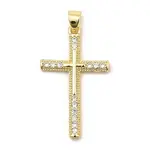 Brass Micro Pave Cubic Zirconia Pendants