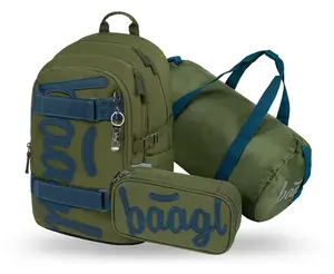Baagl Školní set Skate Olive