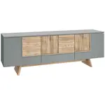 Voglauer NÍZKÁ KOMODA, divoký dub, šedá, 192/68/45 cm