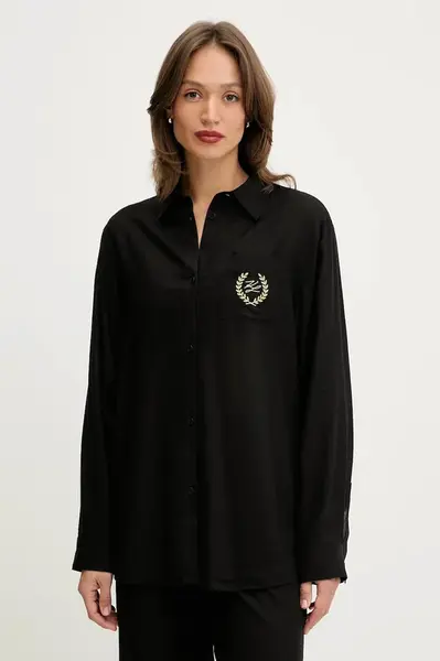 Plážová košile ze lněné směsi Karl Lagerfeld HOTEL KARL