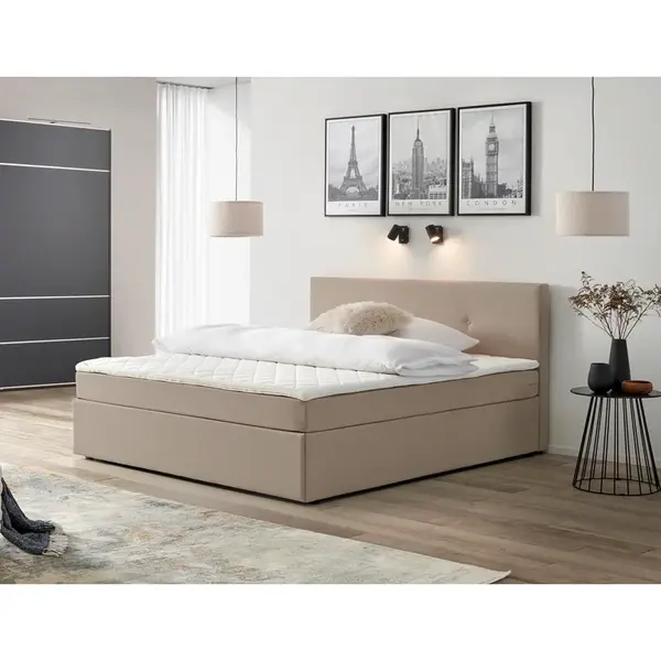 P & B AMERICKÁ POSTEL, 180/200 cm, pískové barvy