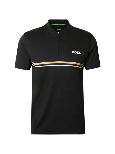 BOSS Funkčné tričko  svetlohnedá / čierna / biela