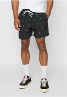 Men's swimwear with embroidery black/palm