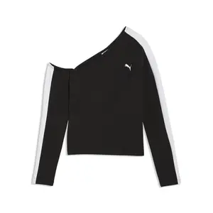 PUMA Tričko 'T7'  čierna / biela