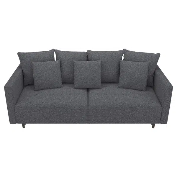 MID.YOU ROZKLÁDACÍ POHOVKA, textil, tmavě šedá