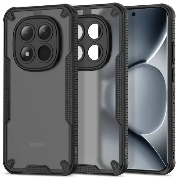 Tech-Protect Rugged Shield hybridný obal pre Xiaomi Redmi Note 15 Pro+ 5G/Poco M8 Pro, čierna farba