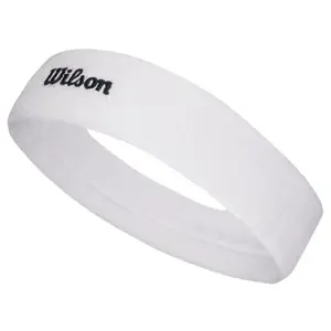 Wilson U TERRY LOGO HEADBAND Sportovní čelenka, bílá, velikost UNI