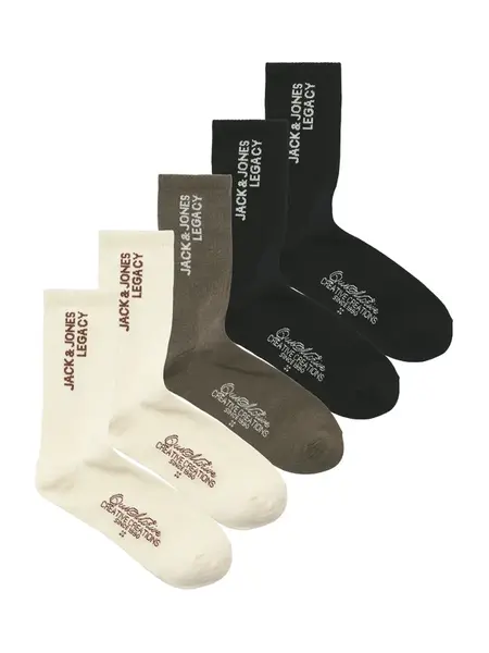 JACK & JONES Ponožky 'JACROAR'  tmavošedá / svetlosivá / čierna / biela