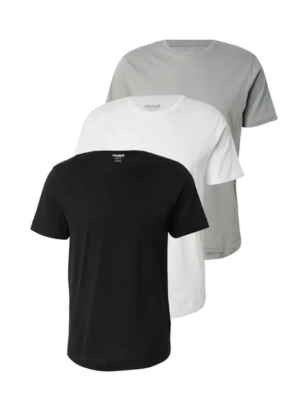 Mavi Tričko  sivá / čierna / biela