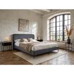 MID.YOU POSTEL BOXSPRING, 180/200 cm, šedá