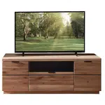 Linea Natura KOMODA POD TELEVIZI, divoký dub, černá, divoký dub, 166/60/50 cm