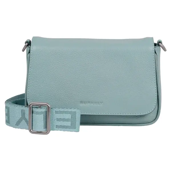 Dámska crossbody kožená kabelka Burkely Ava - svetlo modrá