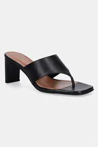 Jonak Kožené žabky Jonak DEVIL CUIR Noir