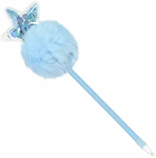 Propiska s bambulí hvězda - modrá